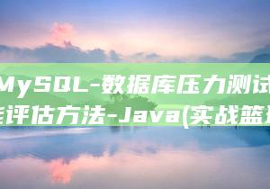实战-MySQL-数据库压力测试与性能评估方法-Java (实战篮球鞋排名)