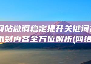 通过网站微调稳定提升关键词排名-从技术到内容全方位解析 (网络微调)