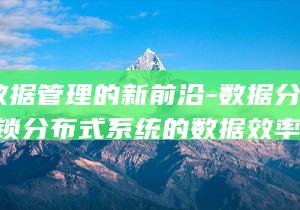 解密数据管理的新前沿-数据分片算法-解锁分布式系统的数据效率-b-b (数据解密的过程)